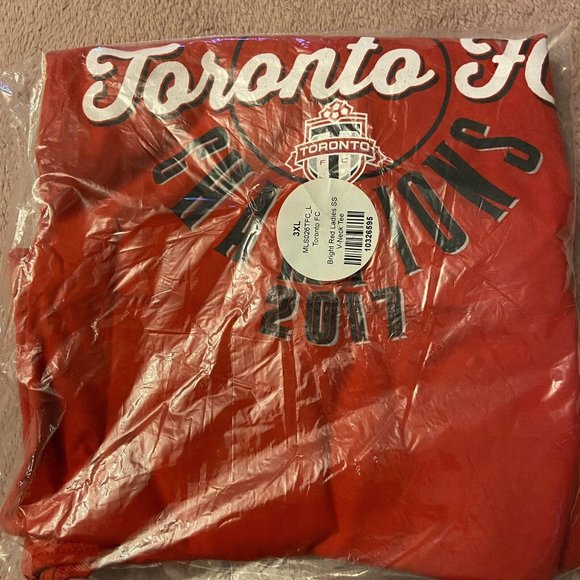 Toronto FC Womens V-Neck T-Shirt Red Size 3XL MLS Cup Champions - Picture 10 of 10